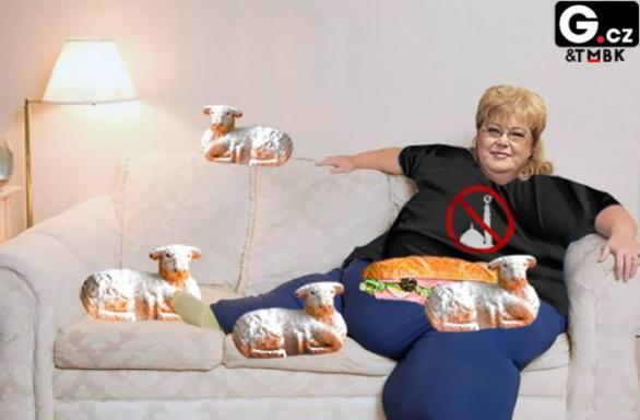 Jana Volfová si Velikonoce užívá.
