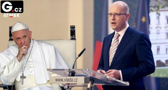 Bohuslav Sobotka je prvním českým premiérem, který odvolal papeže