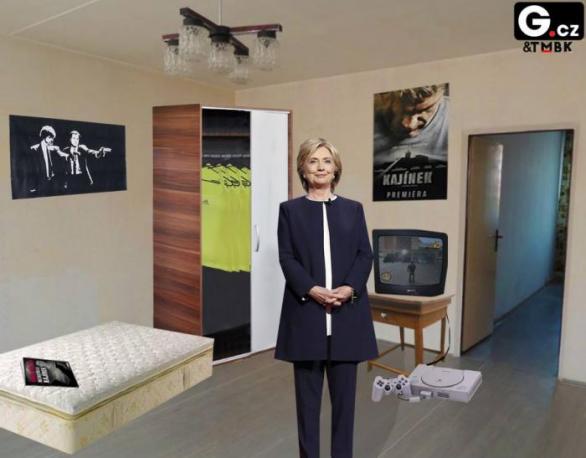 Pokojíček pana Jiřího paní Hillary příliš neoslovil