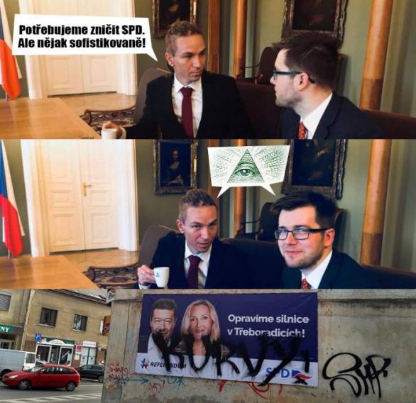 Z teorií SPD si dělají legraci i sami Piráti. Jinak to fakt nejde.