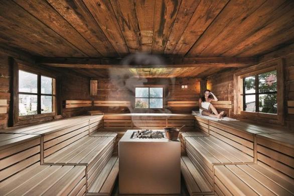 Sauna v hotelu Moosmair. 