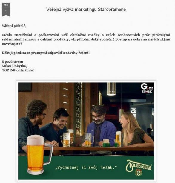 Veřejná výzva marketingu Staropramenu