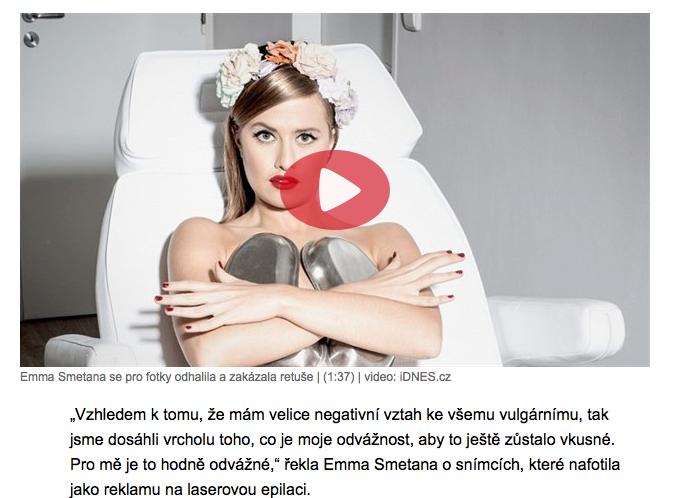 Prsa zakrytá miskami na hleny. Rádoby originální a šokující, ve skutečnosti nechutné