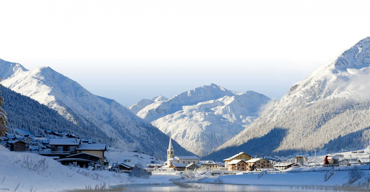 Městečko Livigno leží ve výšce 1800 m n. m.