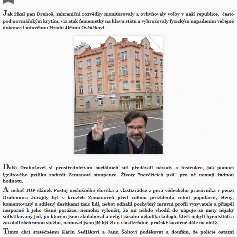 Kompletní vyjádření Milana Rokytky k celému skandálu vypadá takto.