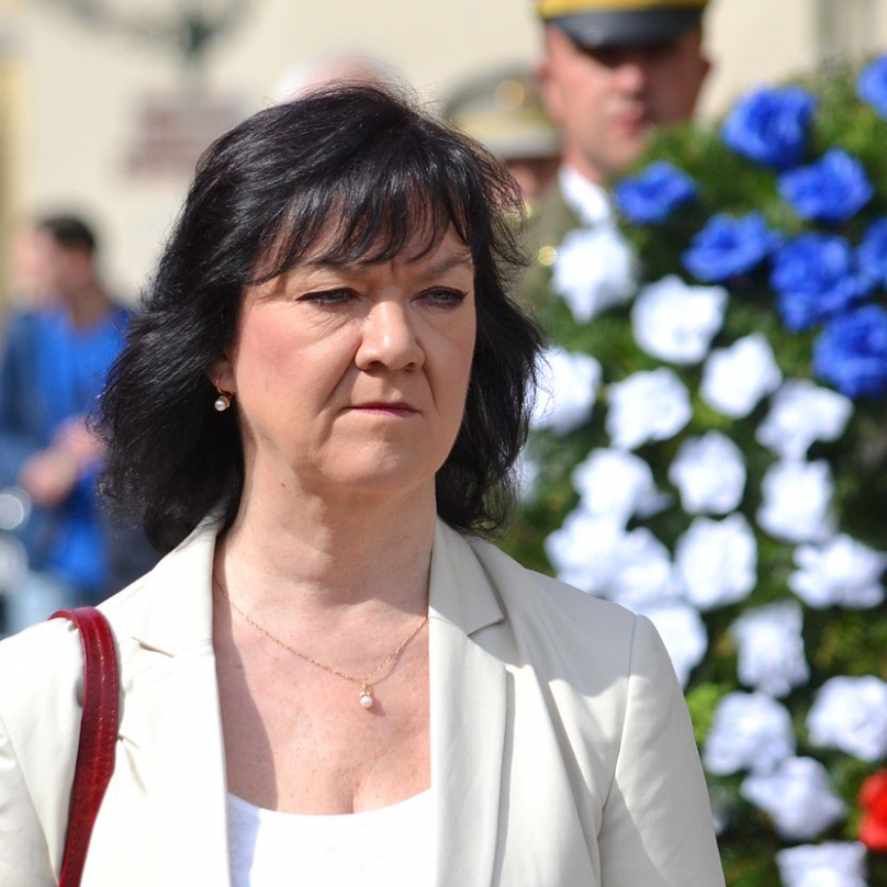 Kandidátka KSČM Marta Semelová.