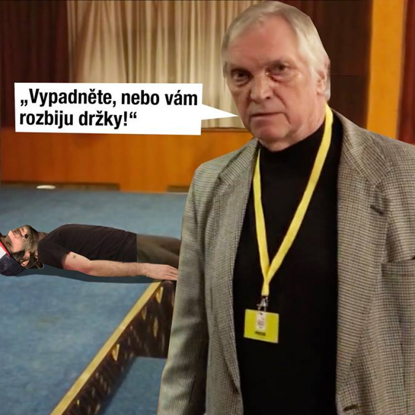 Před nedávněm někdo hodil TMBK něco do pití. 