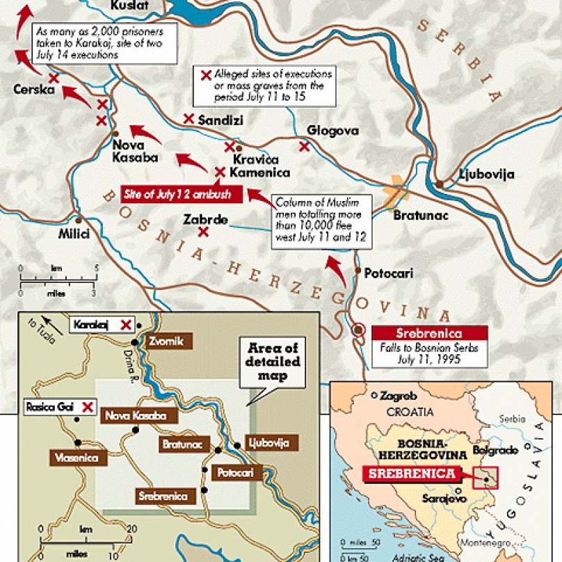 Město Srebrenica mělo během války v Jugoslávii pro Srby strategickou pozici. V jeho okolí došlo k nejhorším válečným zločinům od dob druhé světové války.