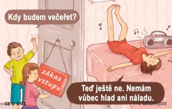 7. Polévka se vaří, maso na talíři