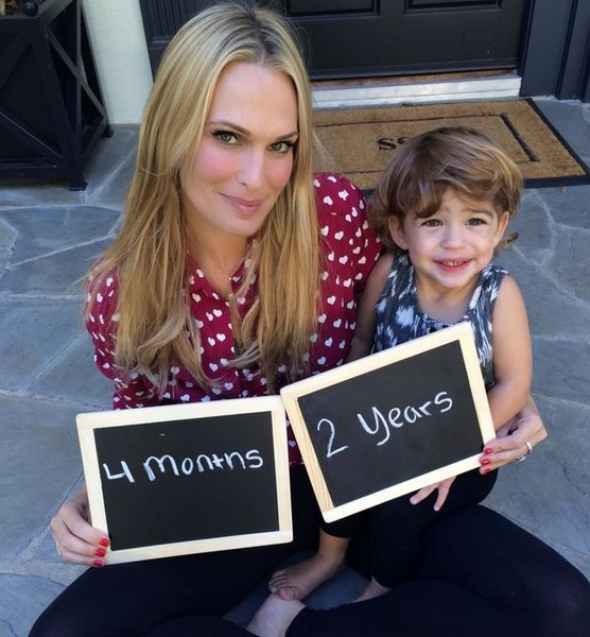 Molly Sims a Scott Stuber a jejich druhé dítě v roce 2014