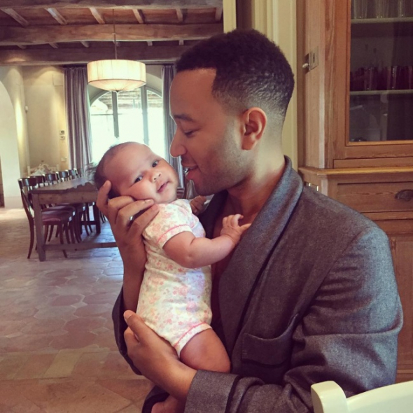 John Legend a jeho dcera Luna