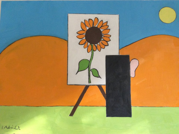 Van Gogh maluje slunečnice